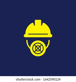 Protective Mask Helmet logo icon vector