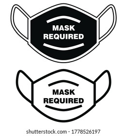 Protective Mask Icon Mouth Guard Vector Graphic Isolated