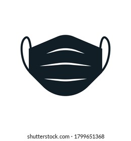 Protective Mask Icon. Mouth Guard Vector Graphic. Medical breathing protection.