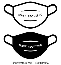 Protective Mask Icon Mouth Guard Vector Graphic Isolated. Mask Request sign