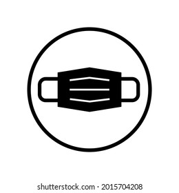 protective mask icon. Suitable for use on web apps, mobile apps and print media.