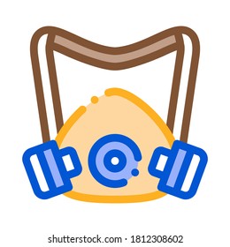 Vector de icono de máscara protectora. Signo de máscara protectora de contorno. Ilustración de símbolo de contorno aislado