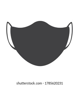 Protective mask from virus, pollution illustration. Isolated medical face mask template.