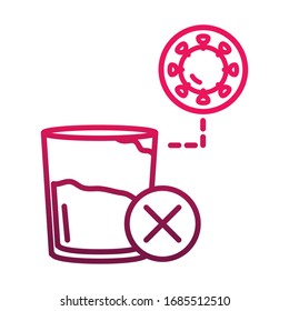 protective measures against coronavirus prevent the spread of covid-19 vector illustration gradient icon