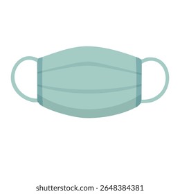 Máscara protetora do rosto médico em estilo de desenho animado suave. Ilustração plana de saúde e segurança do vetor.