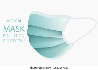 Protective medical face mask vector