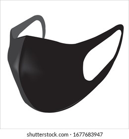 Protective medical face mask vector