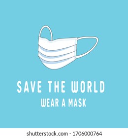 Protective medical face mask vector. Medical mask for covid 19 coronavirus protection.
