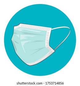 Vector de máscara facial médica protectora