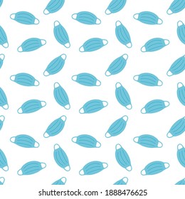 protective medical mask  background. face masks   corona virus seamless pattern, texture, wallpaper