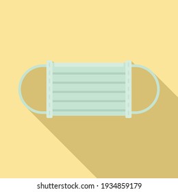 Protective medical mask icon. Flat illustration of protective medical mask vector icon for web design