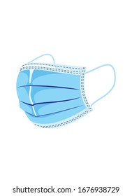 protective medical mask, surgical mask vector