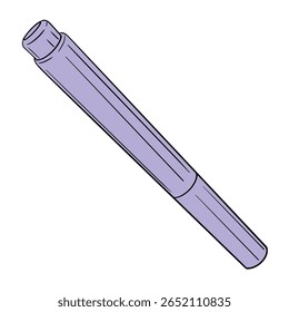 Protetor e Hidratante Lip Balm Block Stick. Batom. Desenho isolado no fundo branco. ilustração digital colorida desenhada à mão. Vetor EPS10 e IPG