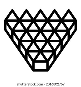 Icono de espuma protectora de ruido. Esbozo protector de espuma de ruido icono vector para el diseño web aislado en fondo blanco