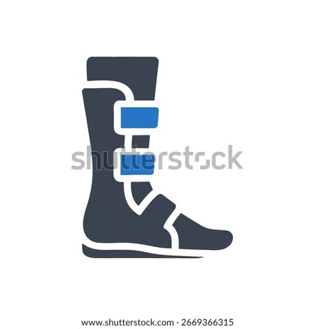 Protective Orthopedic Boot Icon Isolated On White Background