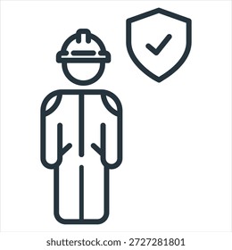 Colección de estilo de icono de contorno protector