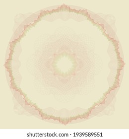 Protective patterned frame in vector. Guilloche