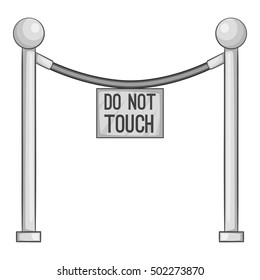 Protective pillar do not touch icon. Gray monochrome illustration of protective pillar do not touch vector icon for web