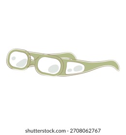 Schutzpollen Allergie Brille Stil Brille Illustration