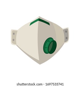 protective respirator against coronavirus illustration