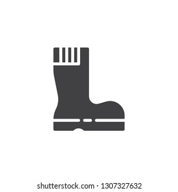 Protective rubber boot vector icon. filled flat sign for mobile concept and web design. Waterproof boot simple solid icon. Symbol, logo illustration. Pixel perfect vector graphics