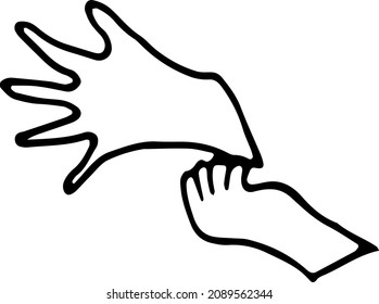 Protective rubber gloves isolated icon vector illustration design.