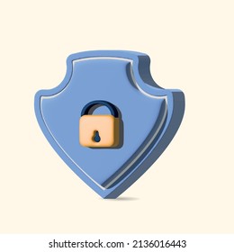 Protective screen 3d icon, security concept.