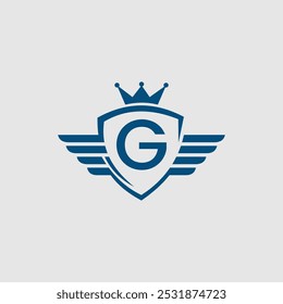 Protective Security Shield With Letter G Logo