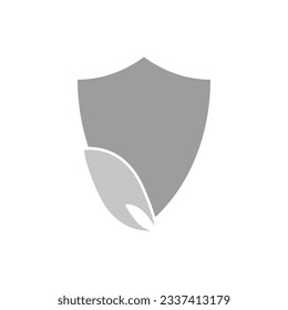 Protective shield icon. Safe nature icon. Protection of nature icon. Vector illustration. EPS 10.
