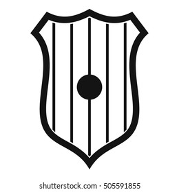 Protective shield icon. Simple illustration of protective shield vector icon for web