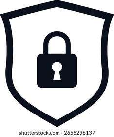 Escudo protector de seguridad digital con la Imagen de un candado