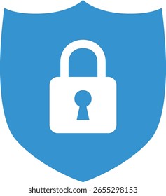 Escudo protector de seguridad digital con la Imagen de un candado