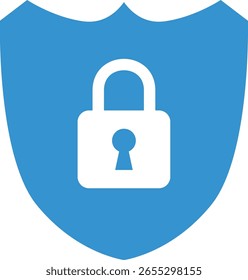Escudo protector de seguridad digital con la Imagen de un candado