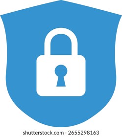 Escudo protector de seguridad digital con la Imagen de un candado