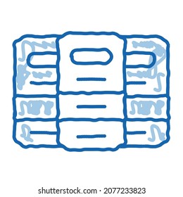 protective shield sketch icon vector. Hand drawn blue doodle line art protective shield sign. isolated symbol illustration