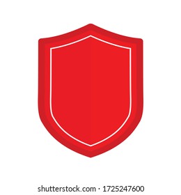 Protective shield without drawing. Vector protective shield for placing a sign or logo on it.