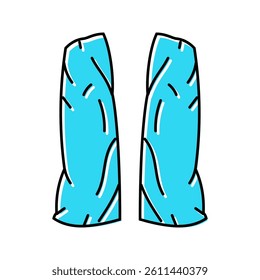 protective sleeves ppe protective equipment color icon vector. protective sleeves ppe protective equipment sign. isolated symbol illustration
