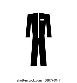 Protective special suit simple black silhouette