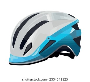 casco deportivo de protección sobre icono de fondo blanco aislado