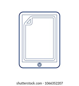 Protective sticker on the screen. Vector. Flat style black icon on white.