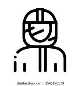 Protective Suit and Mask Metallurgical Icon Vector Thin Line. Contour Illustration