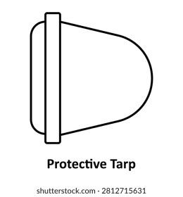 Protective Tarp Vector Icon which can easily modify or edit

