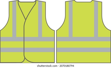 Protective Vest Mockup and Safety Jacket Reflective Traffic Vest 