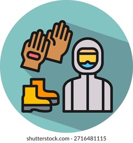 Protective Wear Icon isometric Vector Illustration