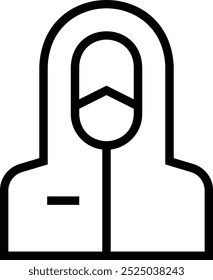 protective wear icon. Thin linear style design isolated on white background