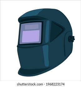 Protective welding mask isolated on white background. Vector illustration.