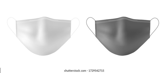 Protective white and black medical face masks