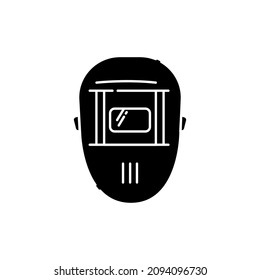 Protective work mask color line icon. Disability. Isolated vector element. Outline pictogram for web page, mobile app, promo