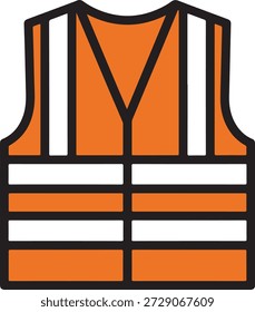 Ropa de trabajo de protección Diseño simple para entrenamiento de EPP y manuales de sitio, señalización de seguridad industrial, gráficos de sitios de construcción y manuales de protección del lugar de trabajo, que representan equipos de visibilidad esenciales para los trabajadores y socorristas de emergencia.