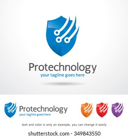 Protectnology Logo Template Design Vector